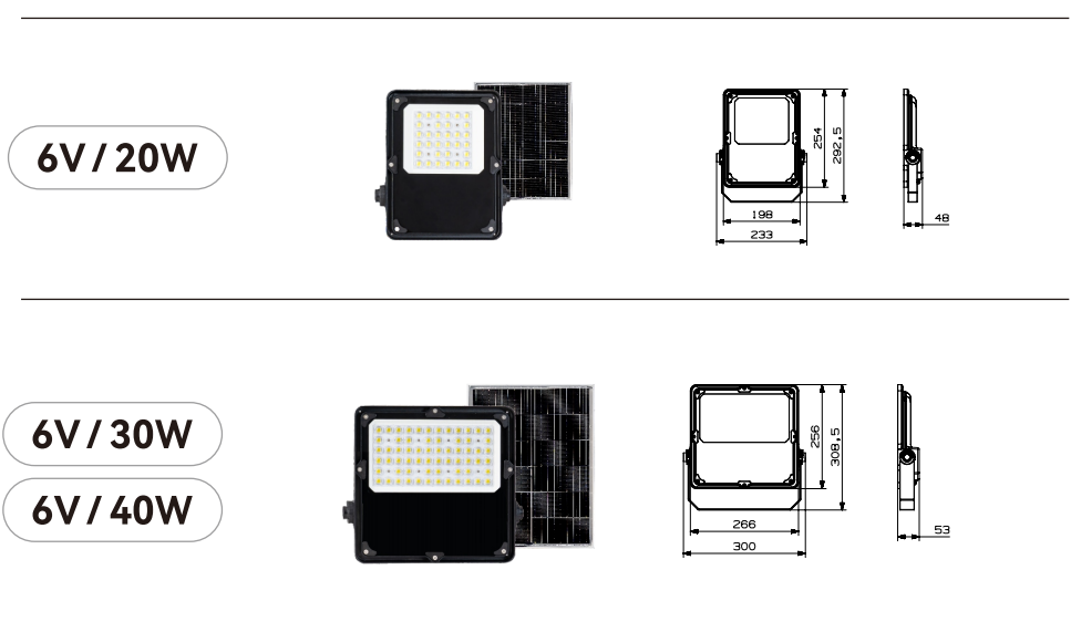 60w solar flood light